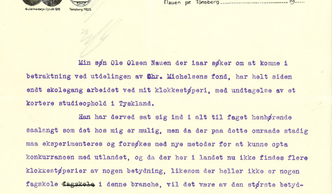 Attest Ole Olsen Nauen (1927)