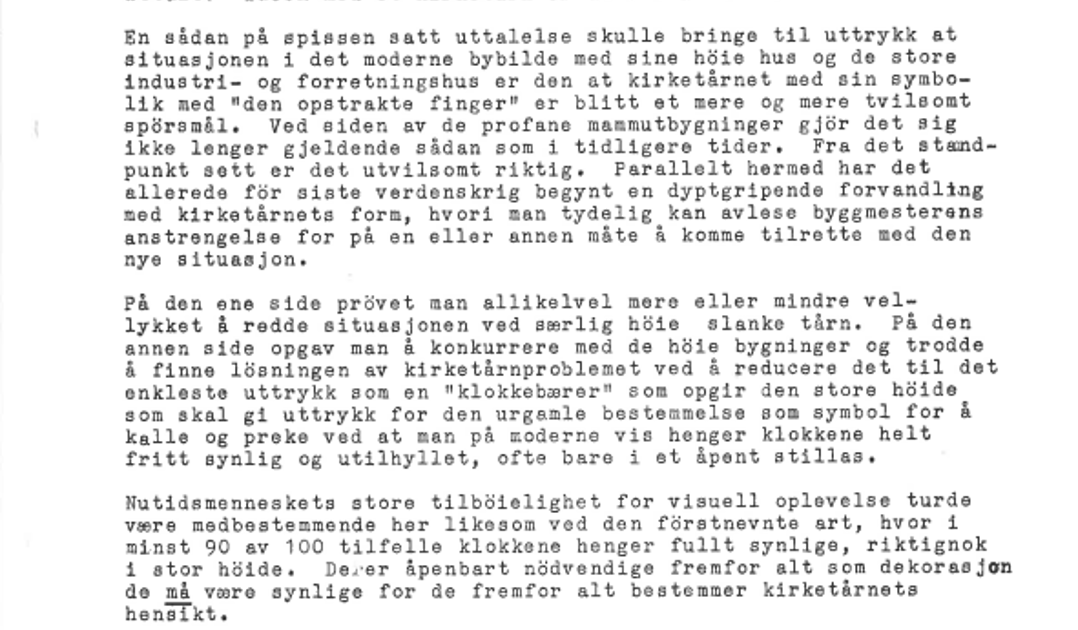 Kirketårnets Hensikt, Olav Platou (1958) (forsidebilde)